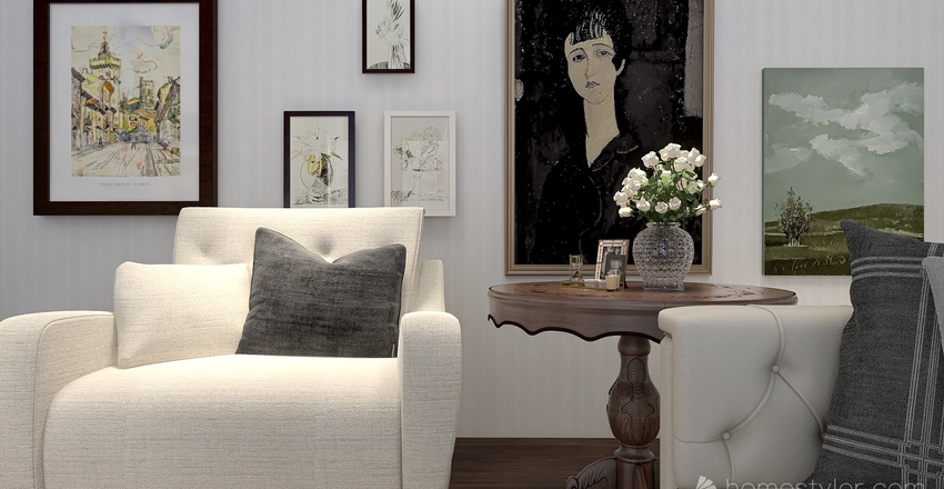 #AmericanRoomContest_American classic with a twist Interior Design Render