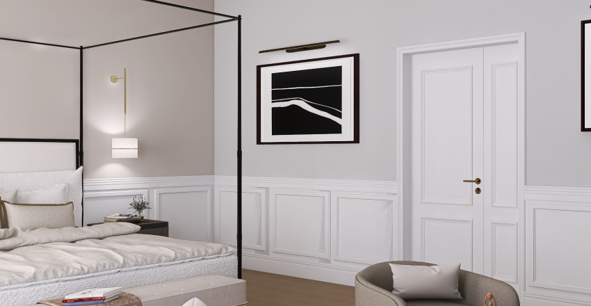 #AmericanRoomContest - American Bedroom 3d design renderings