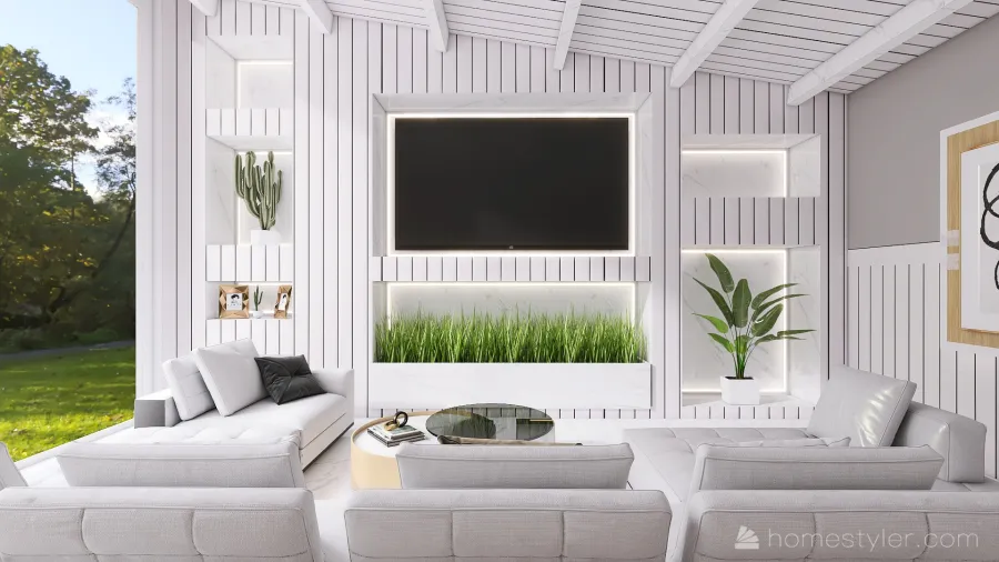 #AmericanRoomContest_American Livingroom 3d design renderings