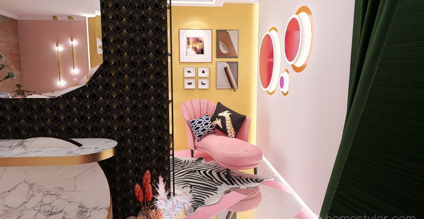 Dormitorio Kistch 3d design renderings