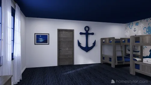 Nautical Children's bedroom- accommodates six 