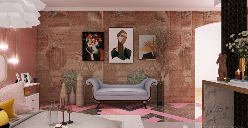 Dormitorio Kistch 3d design renderings