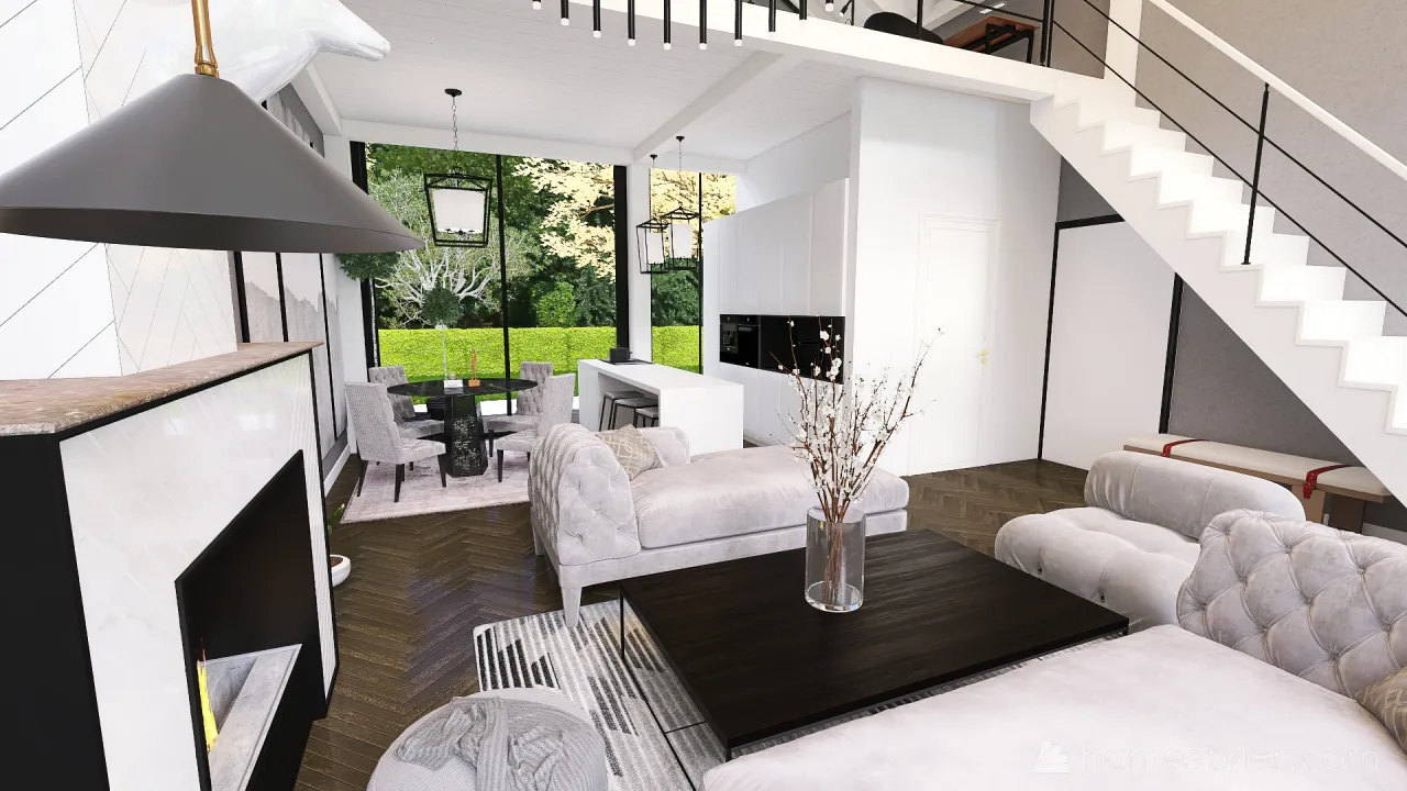 #AmericanRoomContest_Duplex 3d design renderings