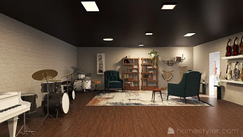#StoreContest Instrument and Book store 3d design renderings