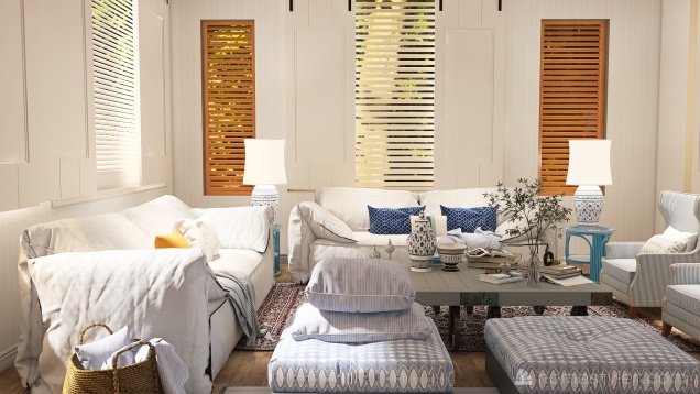 #AmericanRoomContest_copy Hamptons style Living room