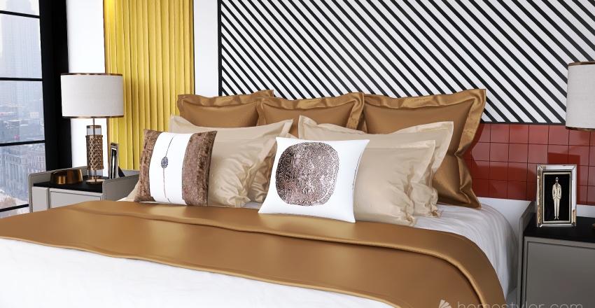 #AmericanRoomContest_ Bedroom 3d design renderings