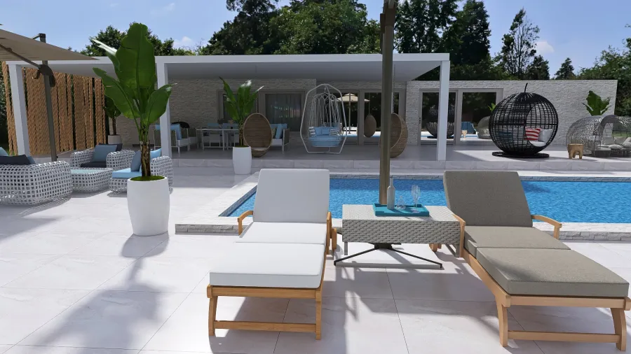 #HSDA2021Residential#my dream house by the pool#tranquilyty 3d design renderings