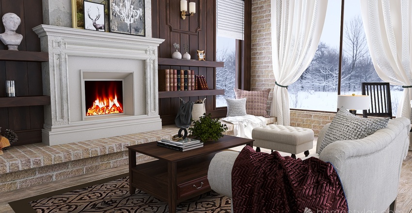 #AmericanRoomContest - 2 Story Chalet Retreat #Traditional 3d design renderings