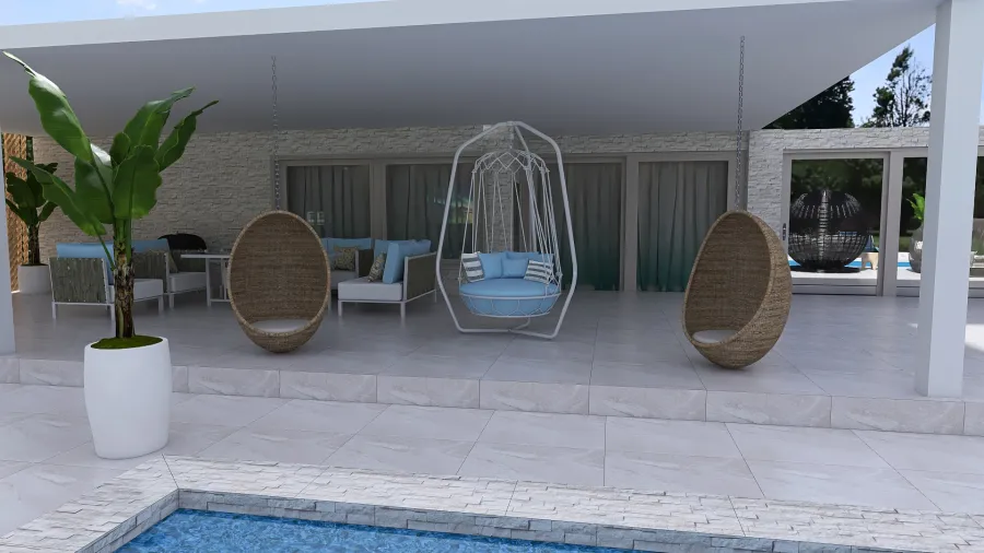 #HSDA2021Residential#my dream house by the pool#tranquilyty 3d design renderings