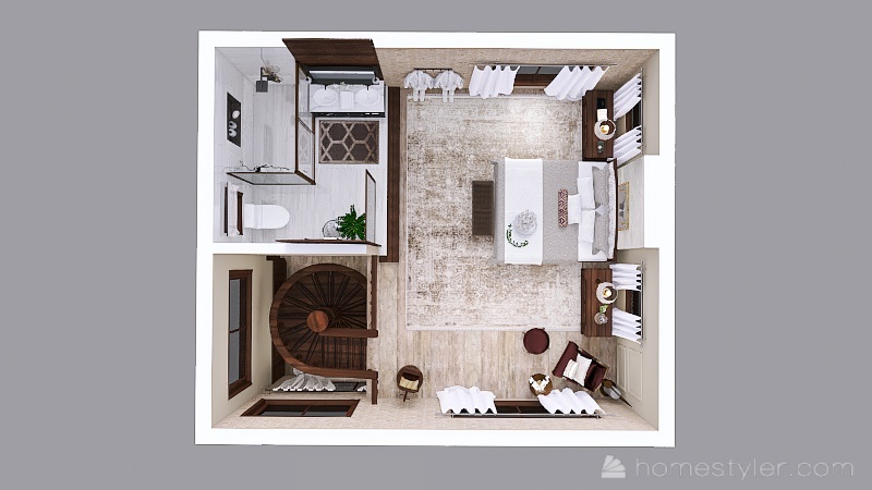 #AmericanRoomContest - 2 Story Chalet Retreat  #Traditional 3d design picture 45.18