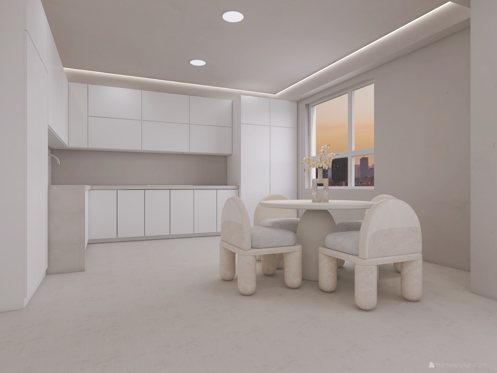Modern White Hallway 3d design renderings