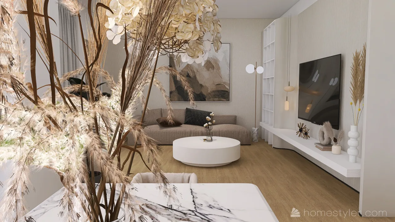 Loft moderno 3d design renderings