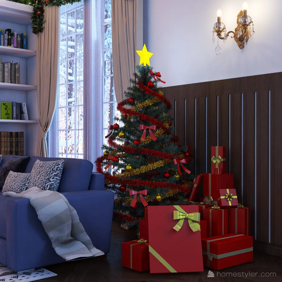 #AmericanRoomContest_Christmas vibes 3d design renderings