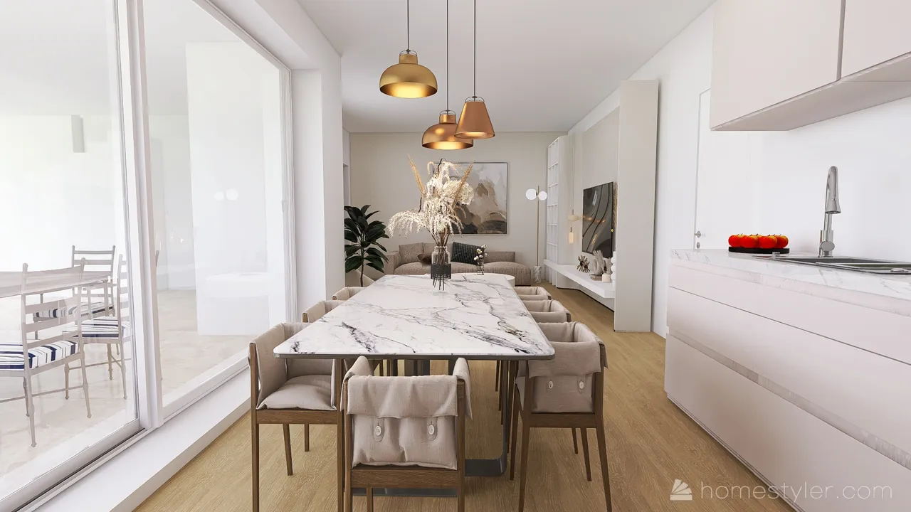 Loft moderno 3d design renderings