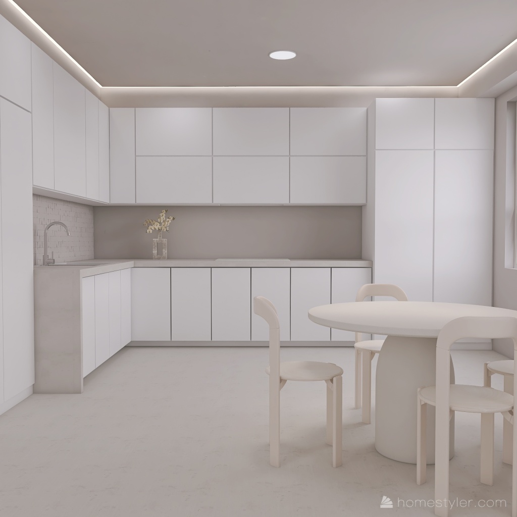 Modern White Hallway 3d design renderings