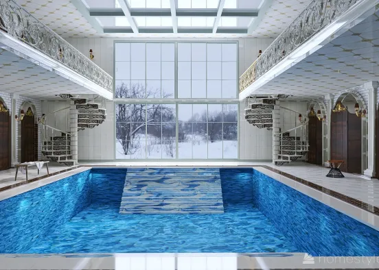 Old Indoor Pool Design Rendering