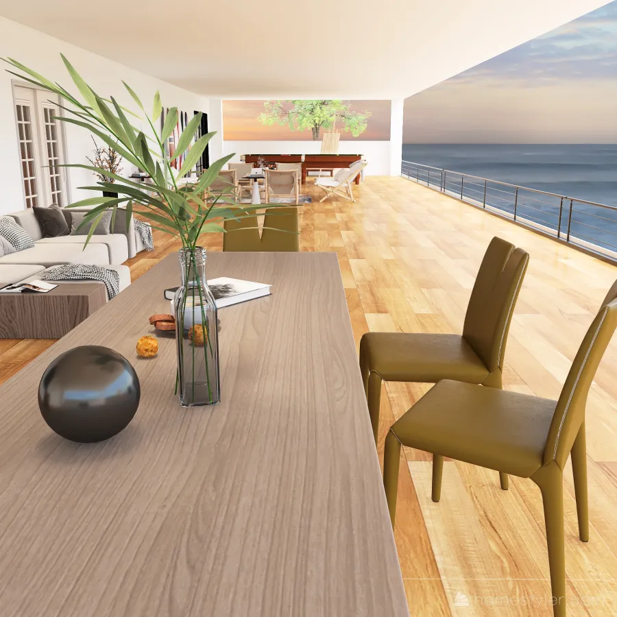 The house on the beach 3d design renderings