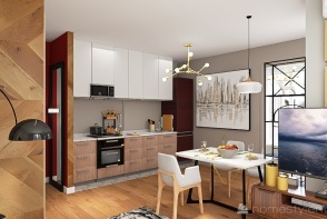 Кухня 3100-v2 с душ и биде Design Rendering