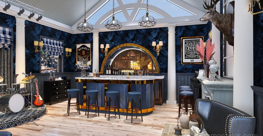 #AmericanRoomContest-Indigo Pub House 3d design renderings