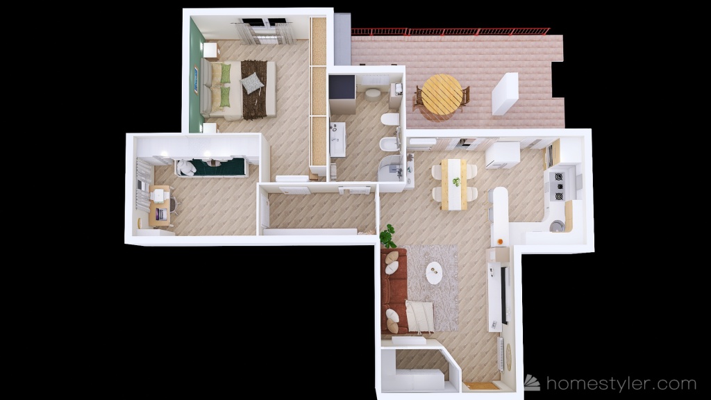 Progetto Casa Marsiglia bagno 2 3d design renderings