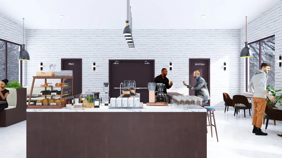 #AmericanRoomContest_An american coffee 3d design renderings