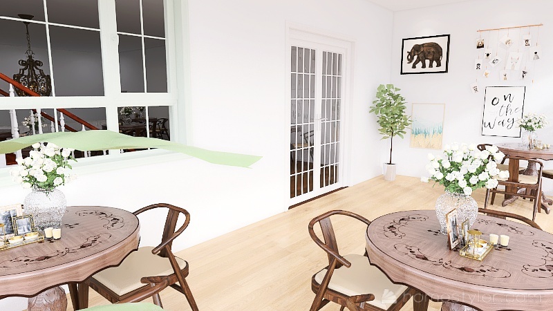 Greenhouse cafe 3d design renderings