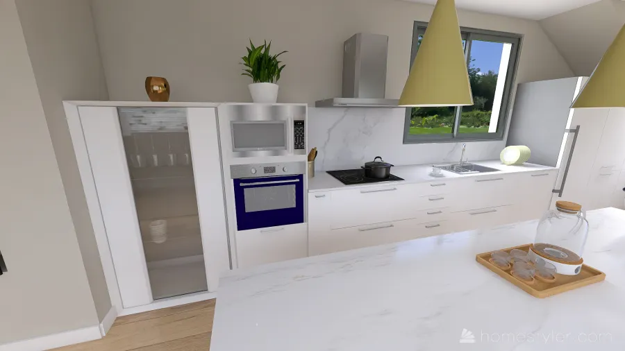 Cocina-Salon 3d design renderings