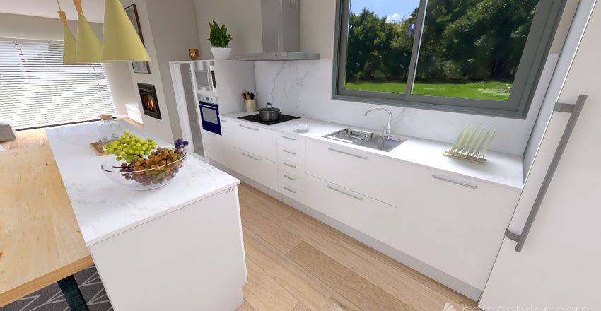 Cocina-Salon 3d design renderings