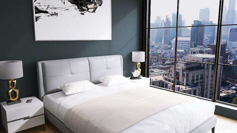 Small, modern apartment 3d design renderings