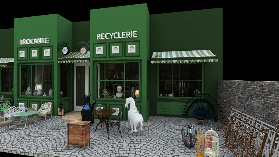 #StoreContest:Brocante et Recyclerie 3d design renderings