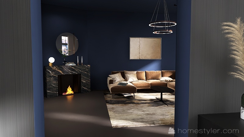 Navy brown 3d design renderings