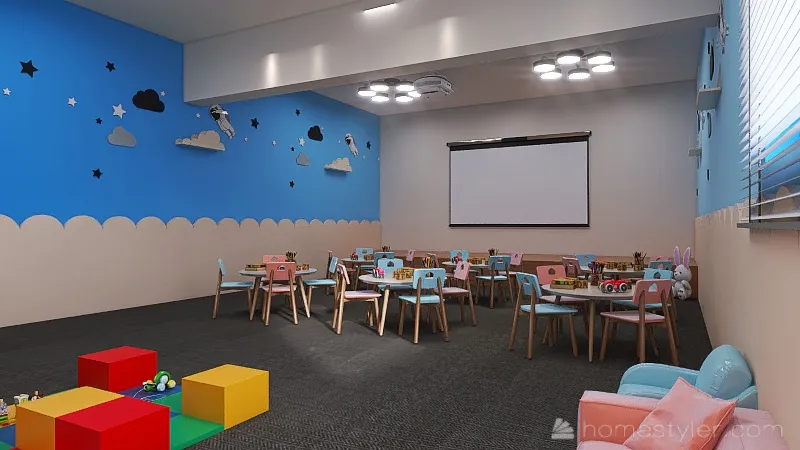 Afnan - Activities room 3d design renderings