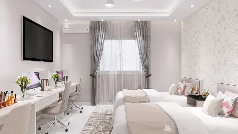 Mr. Sultan - Girls bedroom 3d design renderings