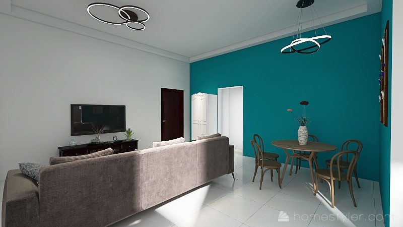 Room 1- Classic Black and White 3d design renderings