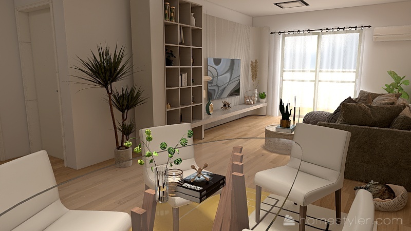 Apartamento 1 dormitorio en centro de la ciudad 3d design renderings