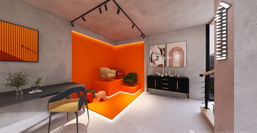 #StoreContest_Colourful furniture store 3d design renderings