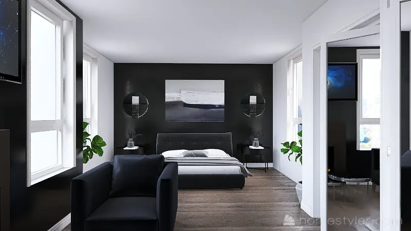 sister bedroom 3d design renderings