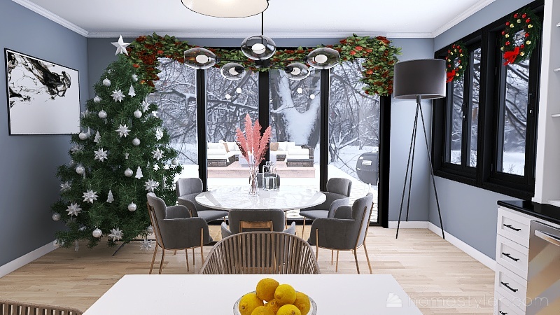 /Kitchen Living/ Dining Room1 3d design renderings