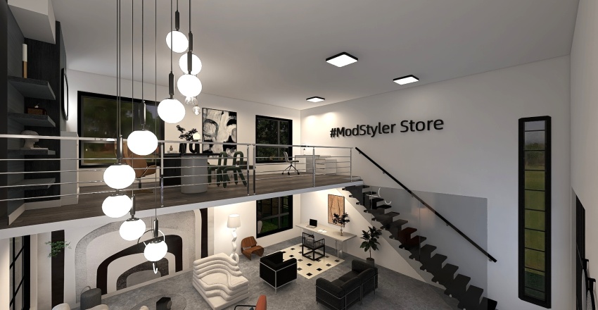 #StoreContest_#ModStyler_ChairDeskStore 3d design renderings