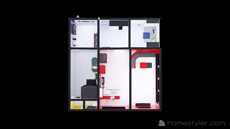 Mondrian House 3d design renderings