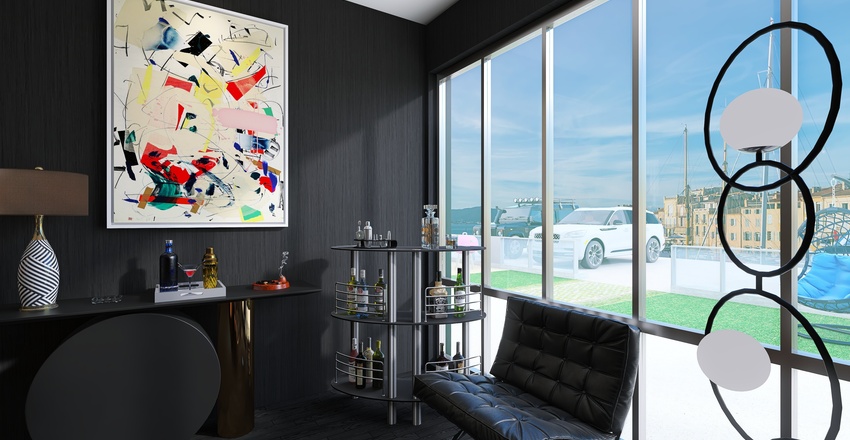 #StoreContest_Mid-Century Modern Furniture Store 3d design renderings