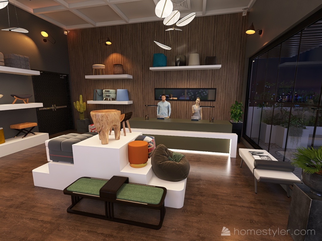 #StoreContest stool store 3d design renderings