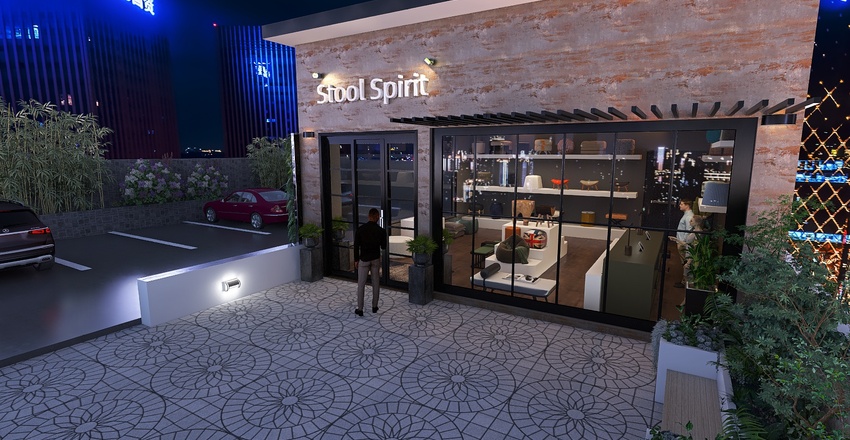 #StoreContest stool store 3d design renderings