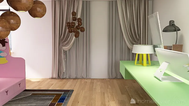 My room in real life 3d design renderings