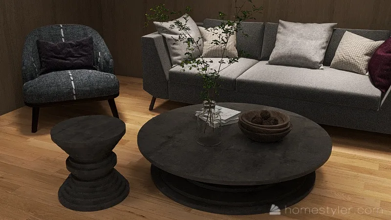 Cottagecore/Minimalist Living Room 3d design renderings