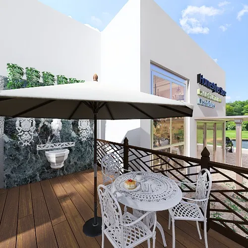 Terrace, Garage 3d design renderings