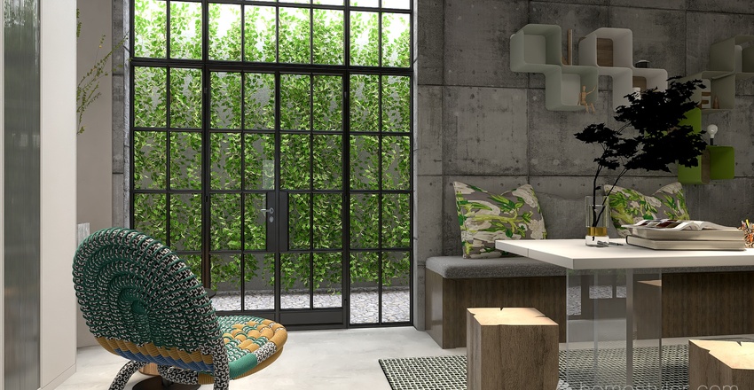 Living and Dining Room 3d design renderings