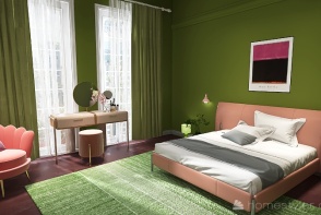 pink and green suite Design Rendering
