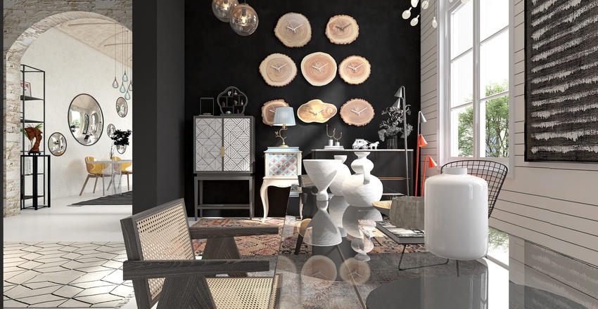 Living and Dining Room 3d design renderings