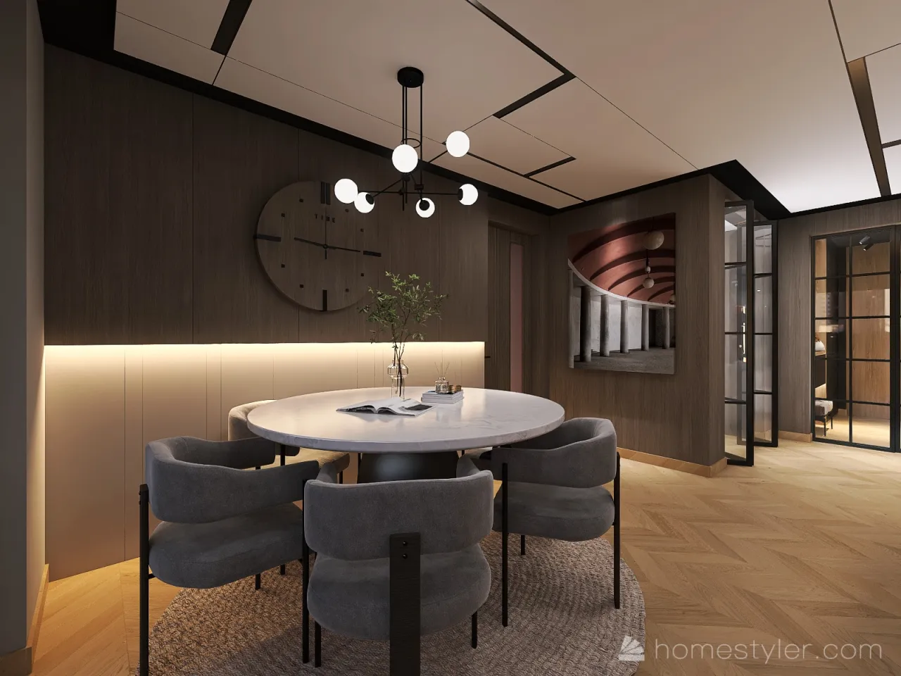 LivingDiningRoom 3d design renderings